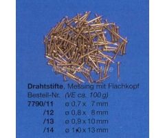 Medeninast  žebljiček okrogla glava0,8x10 mm cca 100 g