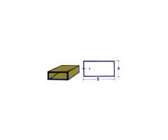 Štirikotna medeninsata cev 11x2,2x0,45